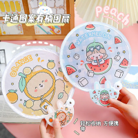可爱折叠扇子女卡通迷你布面折扇口袋圆扇儿童便携随身团扇夏发发 礼品代发 1.6元起